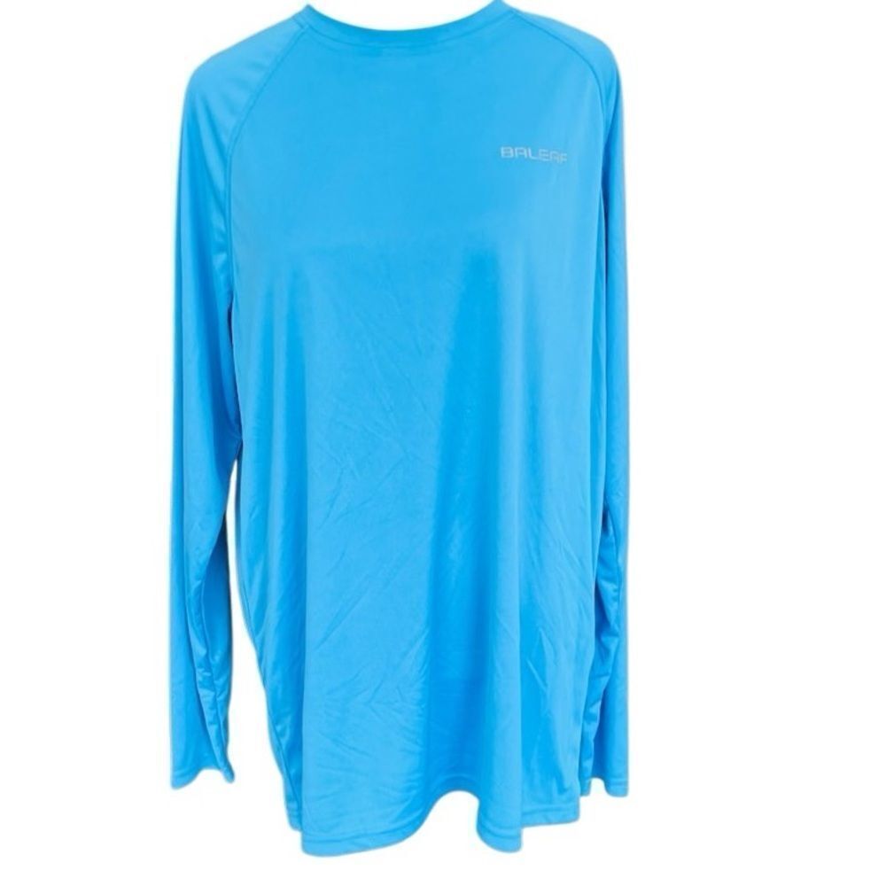 Baleaf Men's Blue Long Sleeve Crew neck  Shirt size M